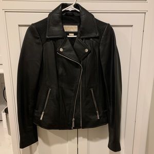 MICHAEL by Michael Kors Black Leather Jacket Small